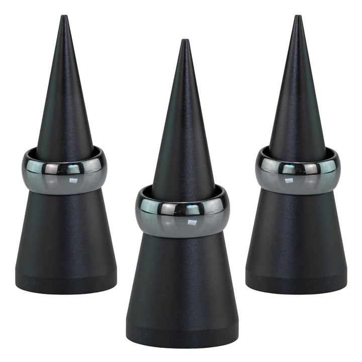 Thick Hematite Ring group photo on a white background - Up N Smoke