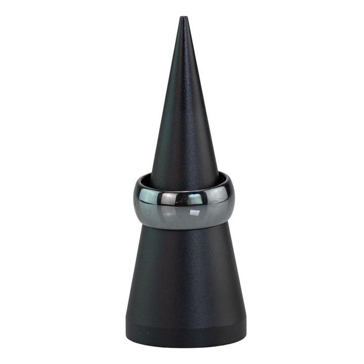 Thick Hematite Ring on a white background - Up N Smoke