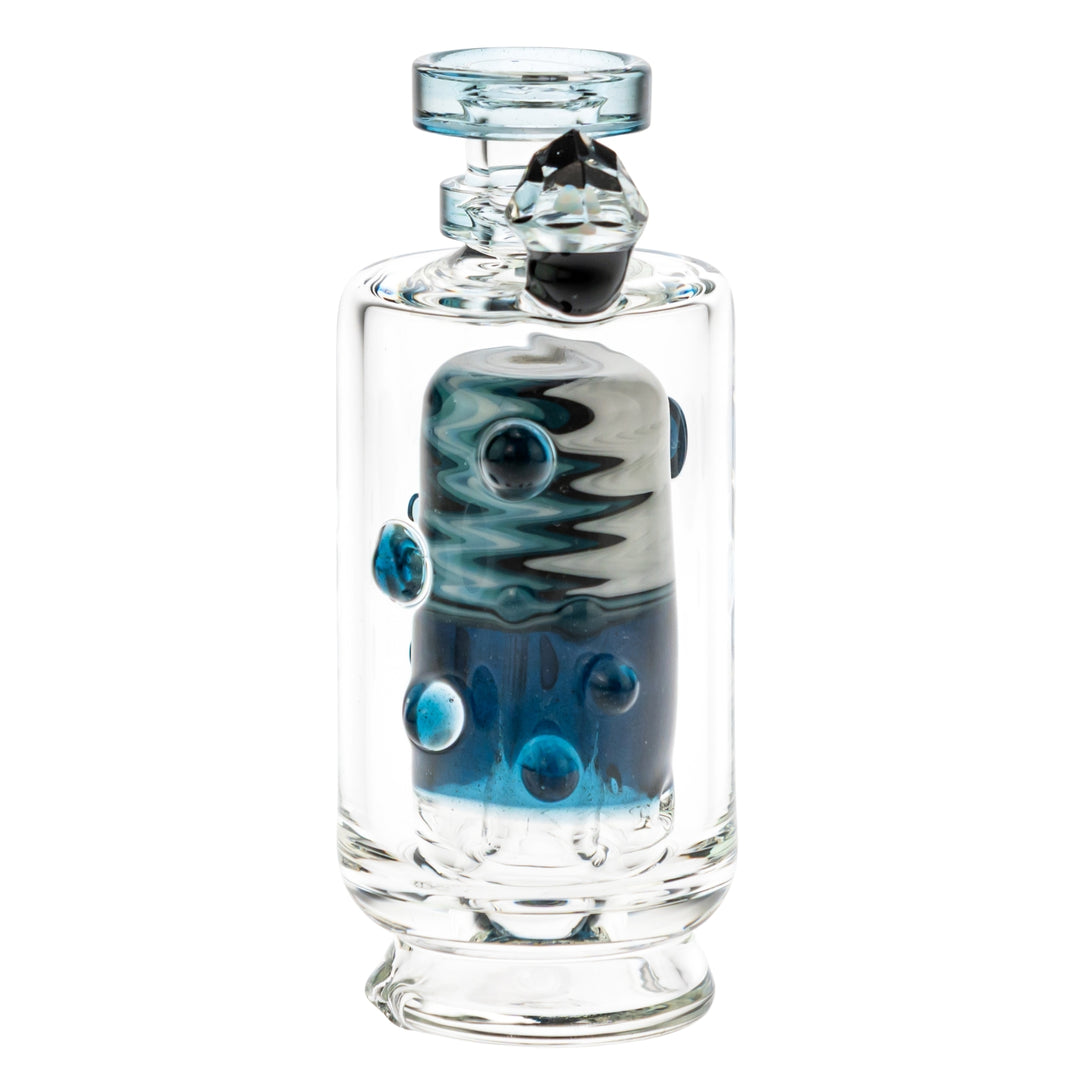 Hubbard Puffco Peak Top blue color back angle on a white background - Up N Smoke