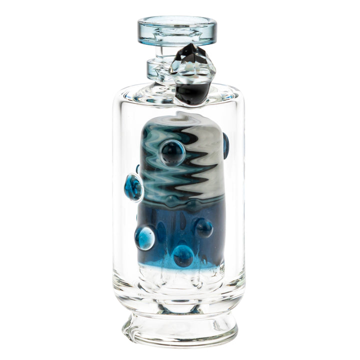 Hubbard Puffco Peak Top blue color back angle on a white background - Up N Smoke
