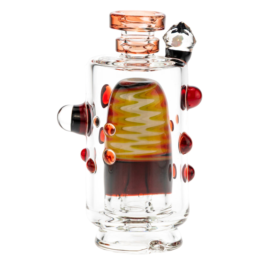 Hubbard Puffco Peak Top red color left angle on a white background - Up N Smoke