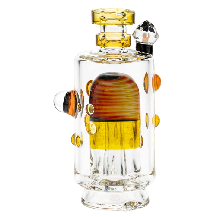 Hubbard Puffco Peak Top yellow color left angle on a white background - Up N Smoke