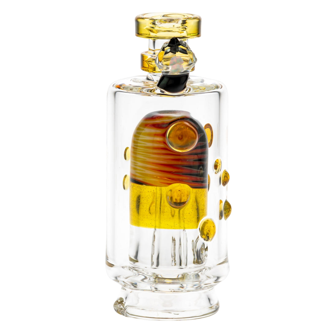 Hubbard Puffco Peak Top yellow color back angle on a white background - Up N Smoke