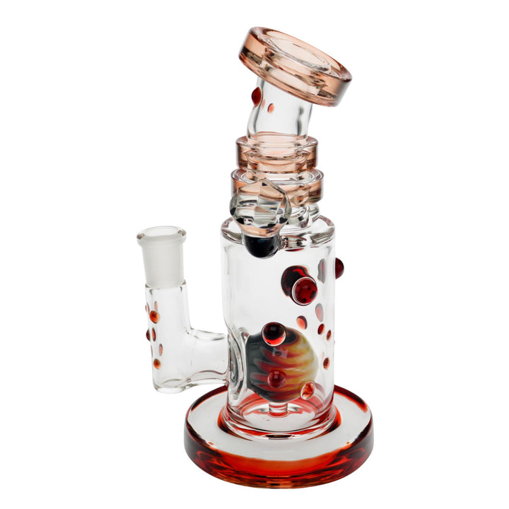 "Left side of a red Hubbard Rig on a white background," - Up N Smoke.