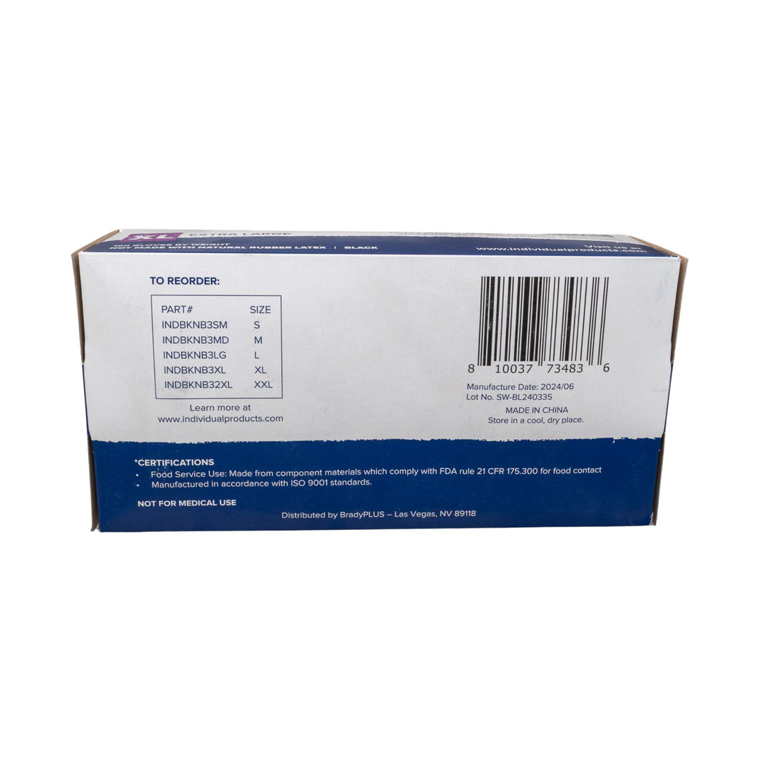 "Backside of a box of extra large disposable gloves," - Up N Smoke.