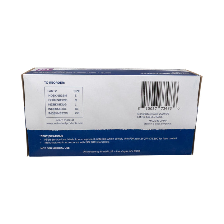 "Backside of a box of extra large disposable gloves," - Up N Smoke.