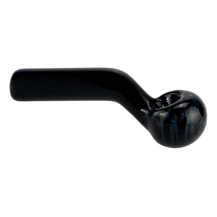 JF Color Swirl Sherlock Hand Pipe displayed on a white background left angle - Up N Smoke