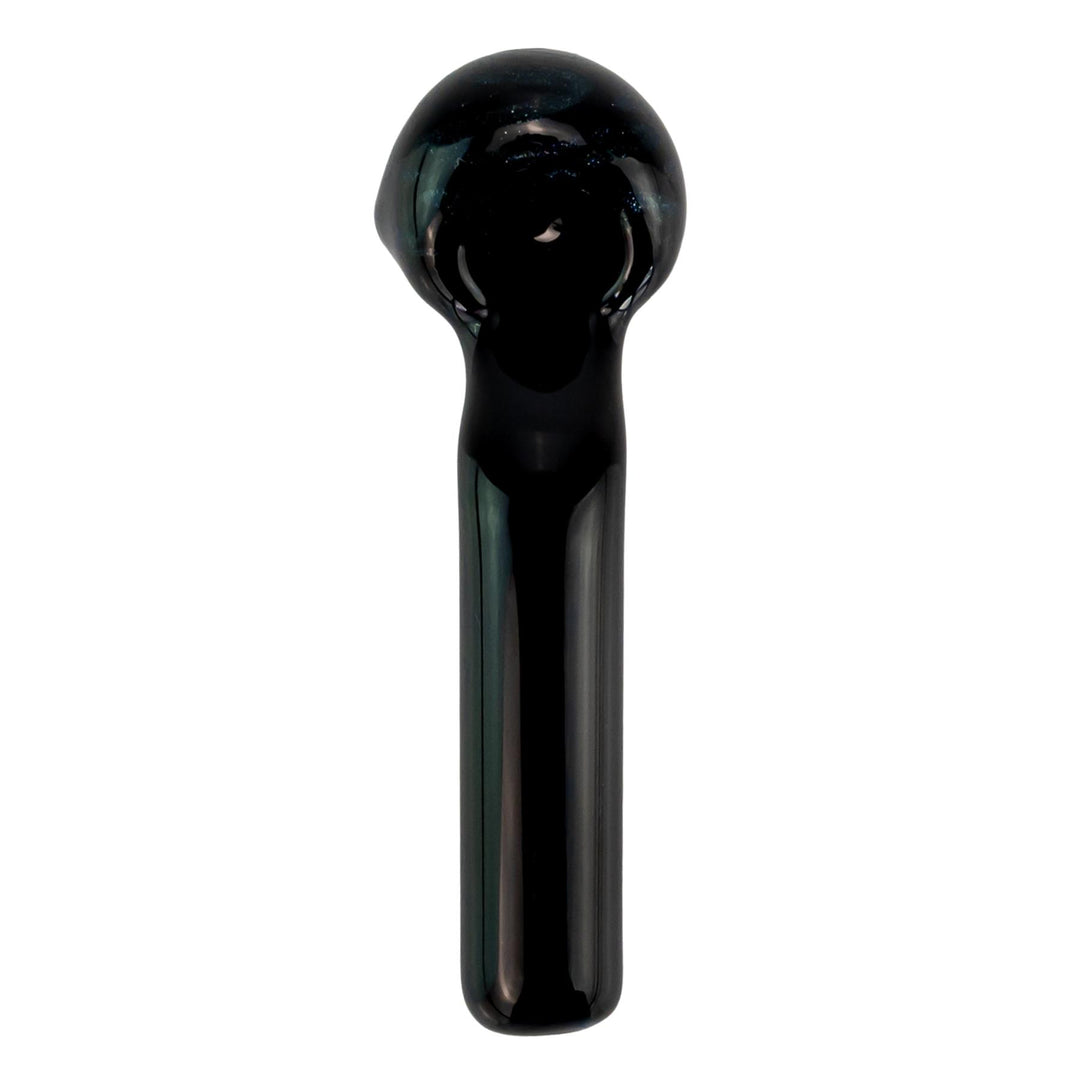 JF Color Swirl Sherlock Hand Pipe displayed on a white background high angle - Up N Smoke
