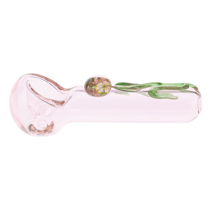 JF Flower Hand Pipe displayed on a white background - Up N Smoke
