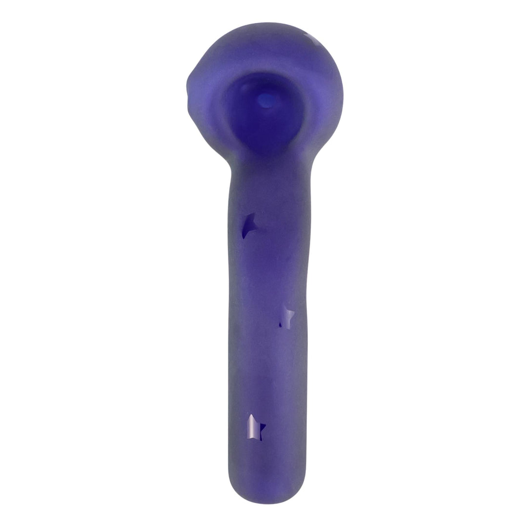 JF Frosted Sherlock Hand Pipe displayed on a white background top down angle - Up N Smoke