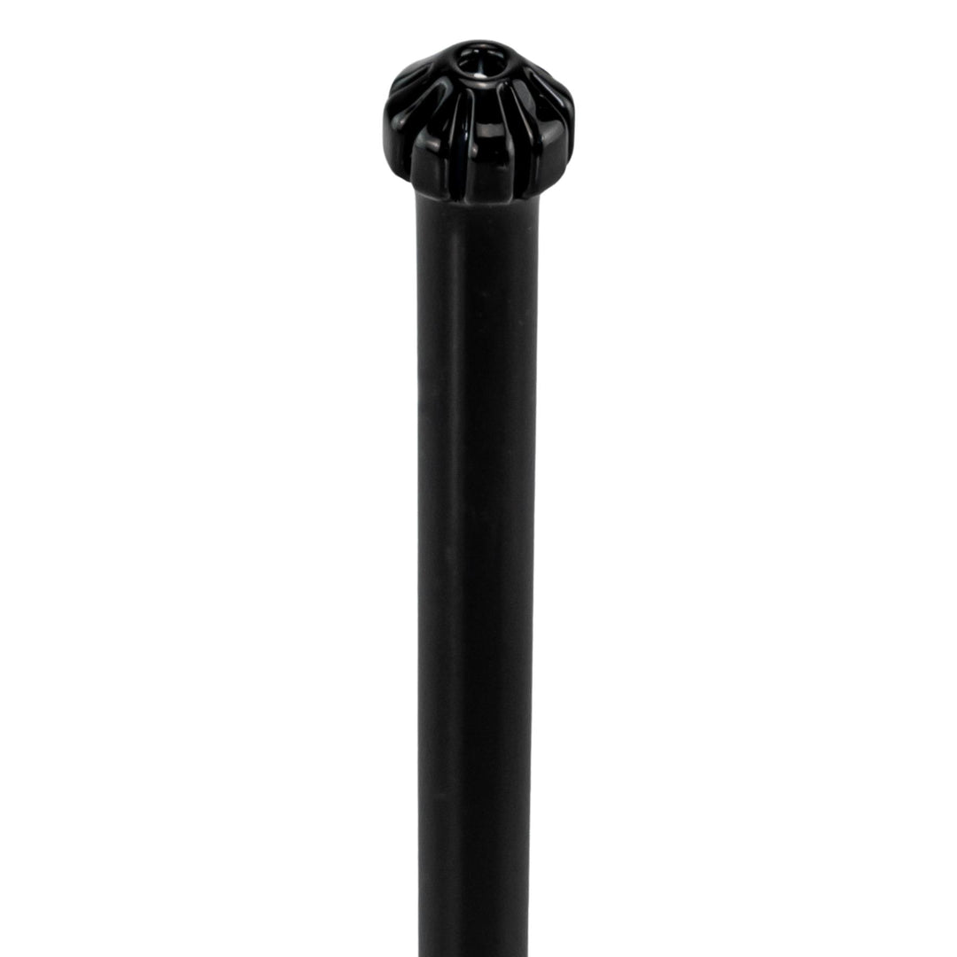 JF Geometric Flare Straight Tube displayed on a white background downstem close up - Up N Smoke