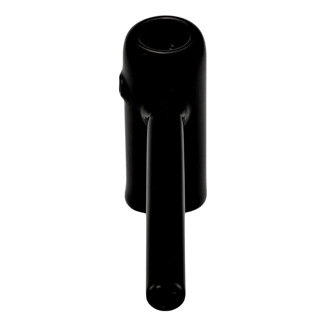 JF Geometric Hammer Bubbler black color back side angle displayed on a white background - Up N Smoke 