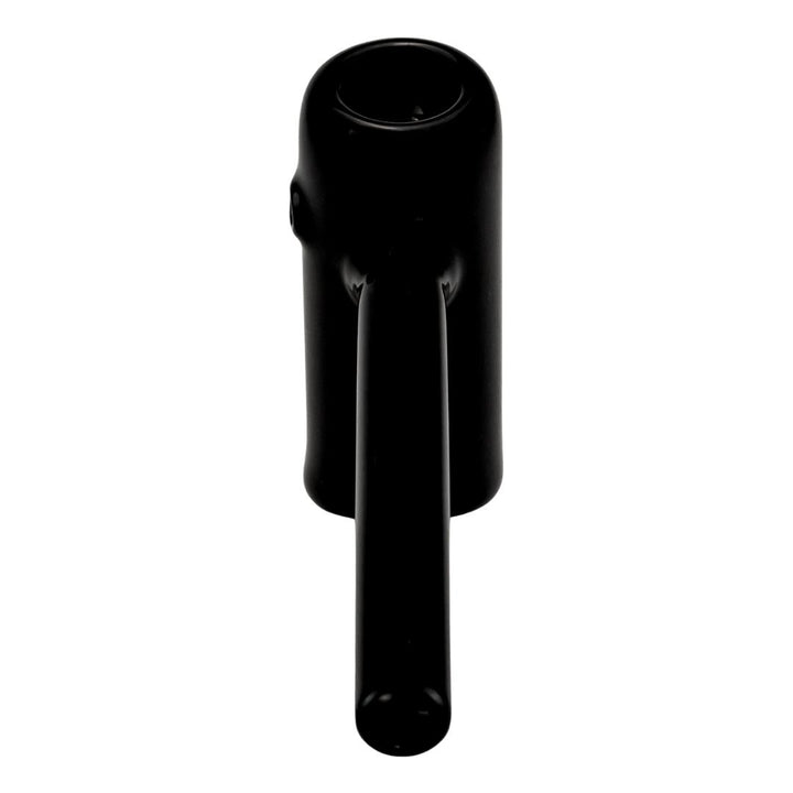 JF Geometric Hammer Bubbler black color back side angle displayed on a white background - Up N Smoke 