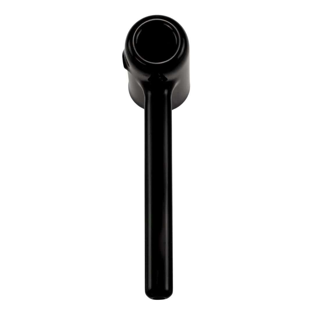 JF Geometric Hammer Bubbler black color back high angle displayed on a white background - Up N Smoke 