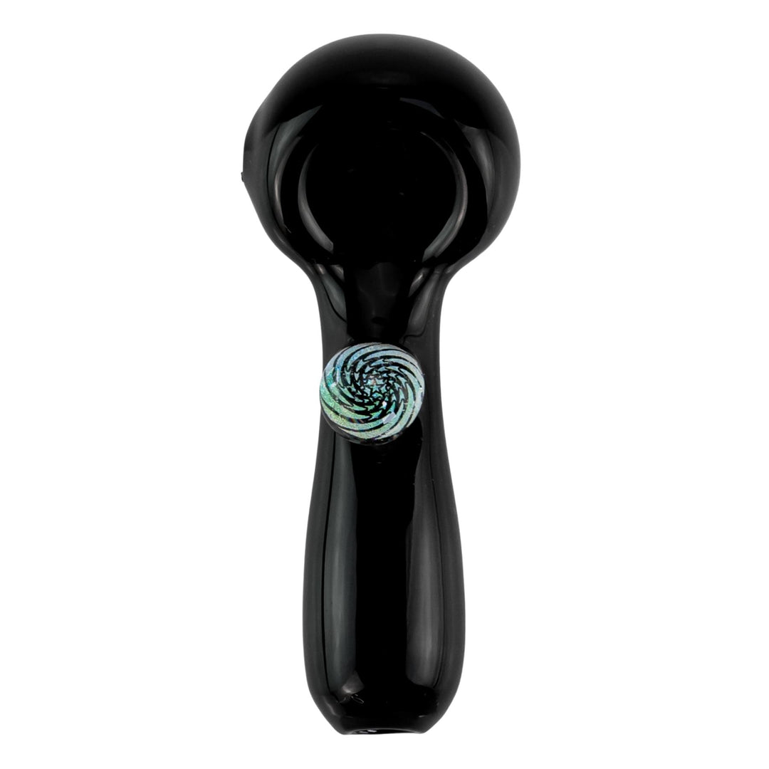 JF Hand Pipe W/Dichro Chip Marble displayed on a white background - Up N Smoke
