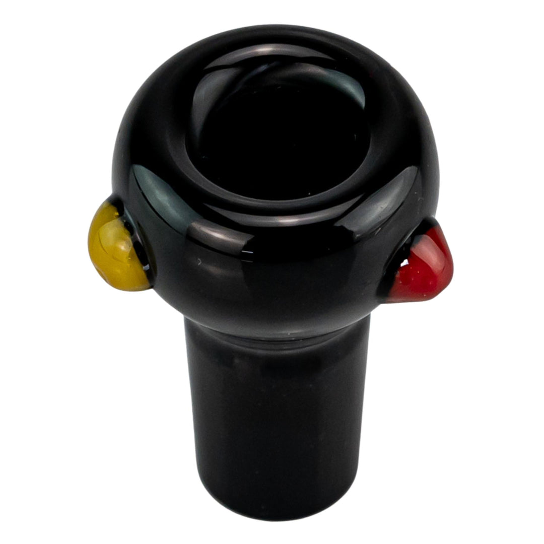 JF Rasta Flare Straight Tube displayed on  a white background bowl close up - Up N Smoke 