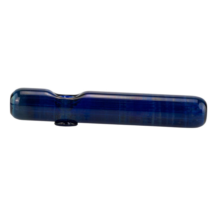 JF Silver Fumed Steamroller Blue displayed on a white background side angle - Up N Smoke