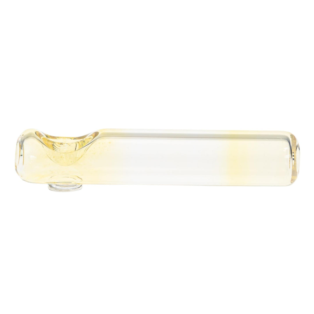 JF Silver Fumed Steamroller Clear displayed on a white background side angle - Up N Smoke