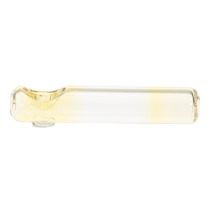 JF Silver Fumed Steamroller Clear displayed on a white background side angle - Up N Smoke