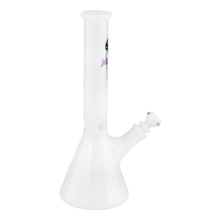 JF White Beaker displayed on a white background right facing - Up N Smoke