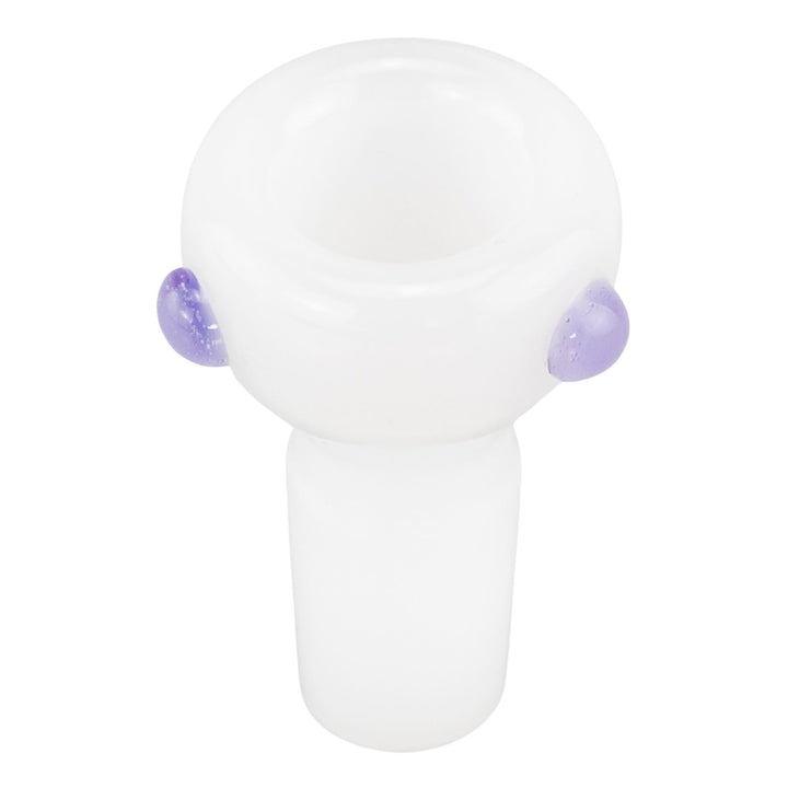 JF White Beaker displayed on a white background bowl angle - Up N Smoke