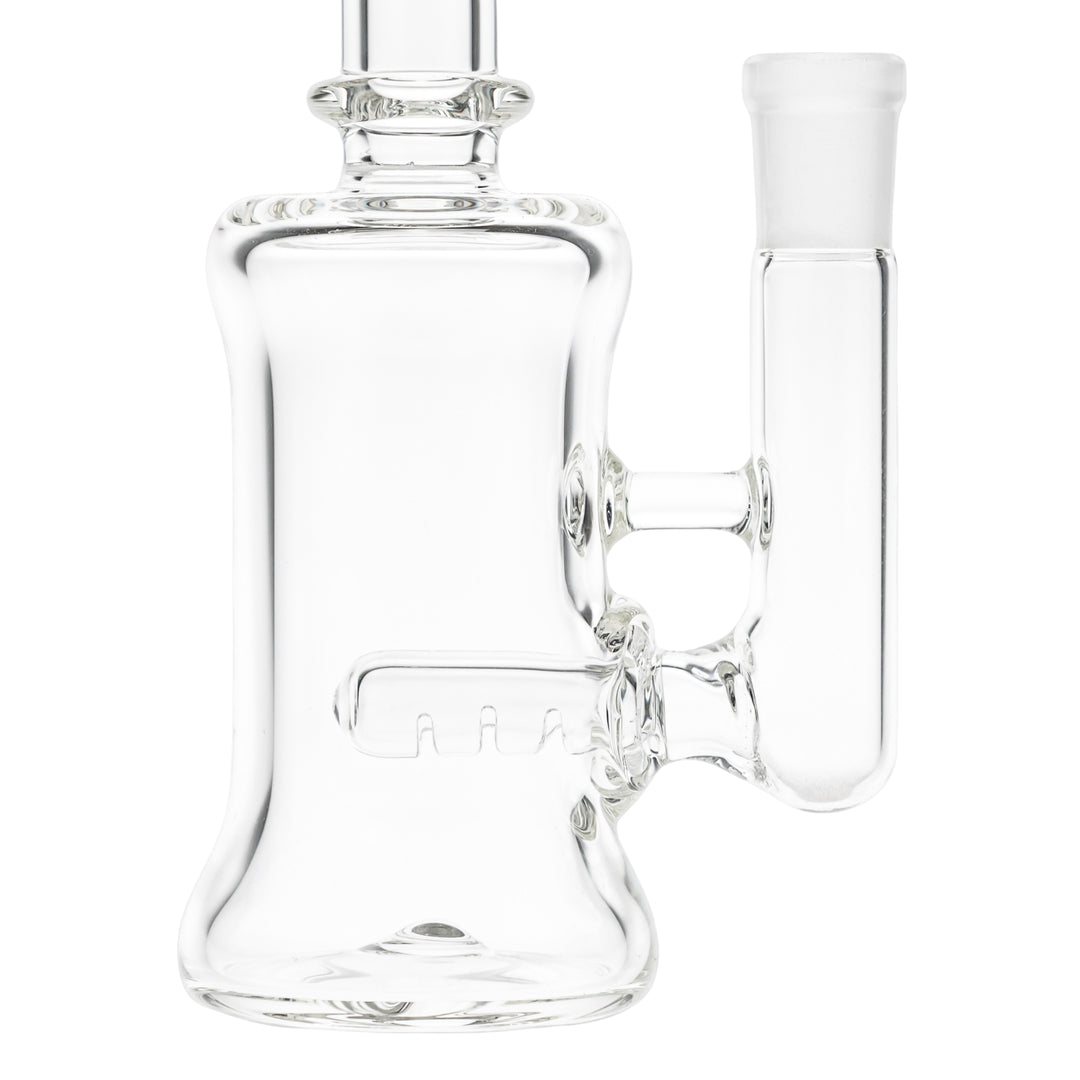 Jack Glass Bent Neck Rig on a white background close up angle - Up N Smoke