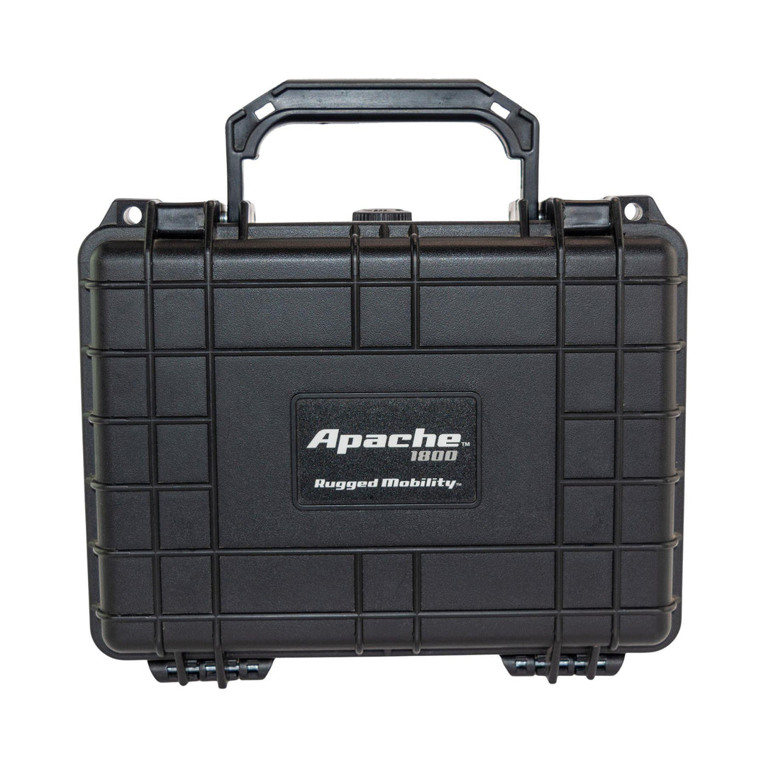 "Black protective case with 'Apache' branding on a white background," - Up N Smoke.