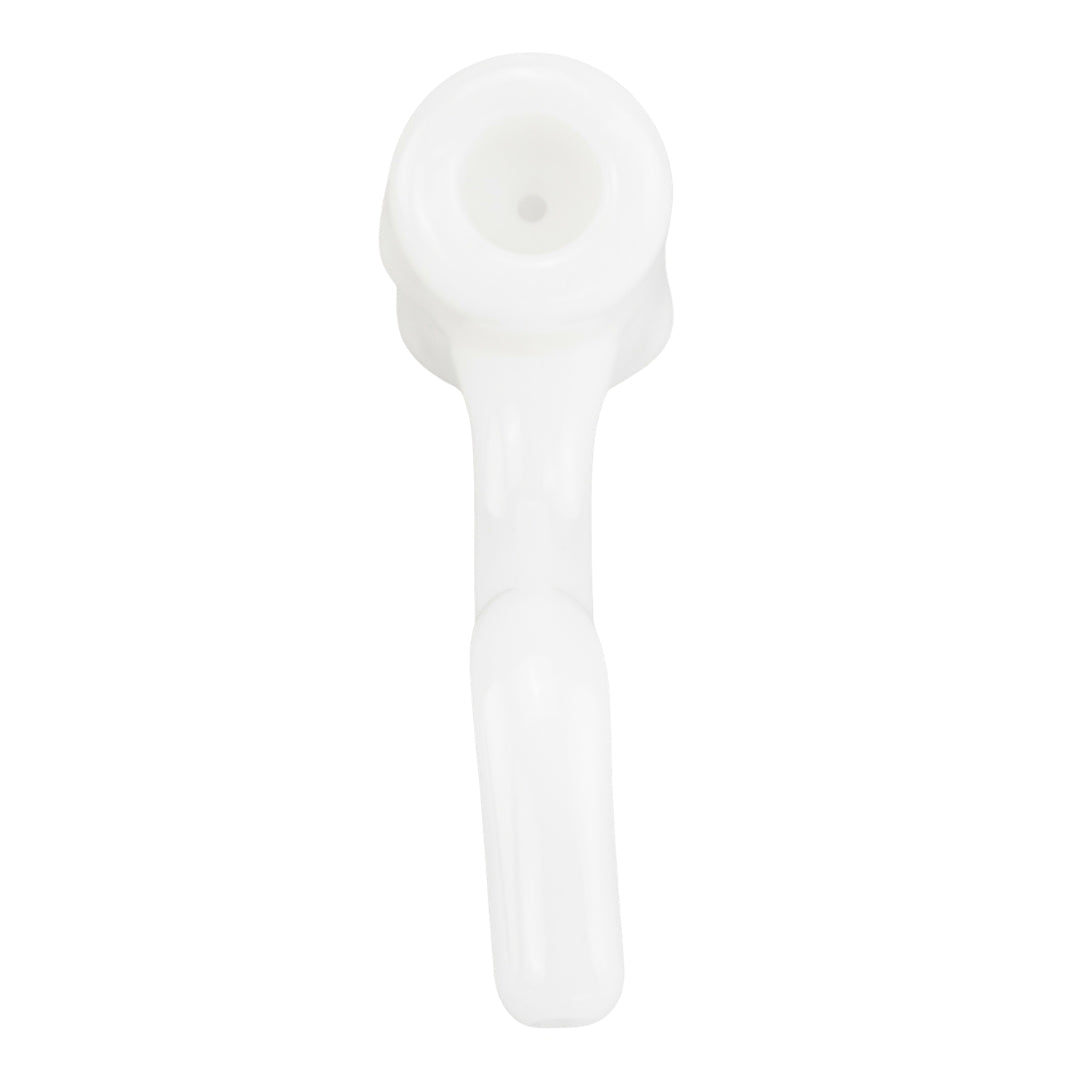 Jellyfish Bent Neck Hammer Bubbler displayed on a white background back angle - Up N Smoke