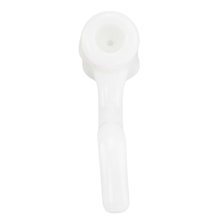 Jellyfish Bent Neck Hammer Bubbler displayed on a white background back angle - Up N Smoke