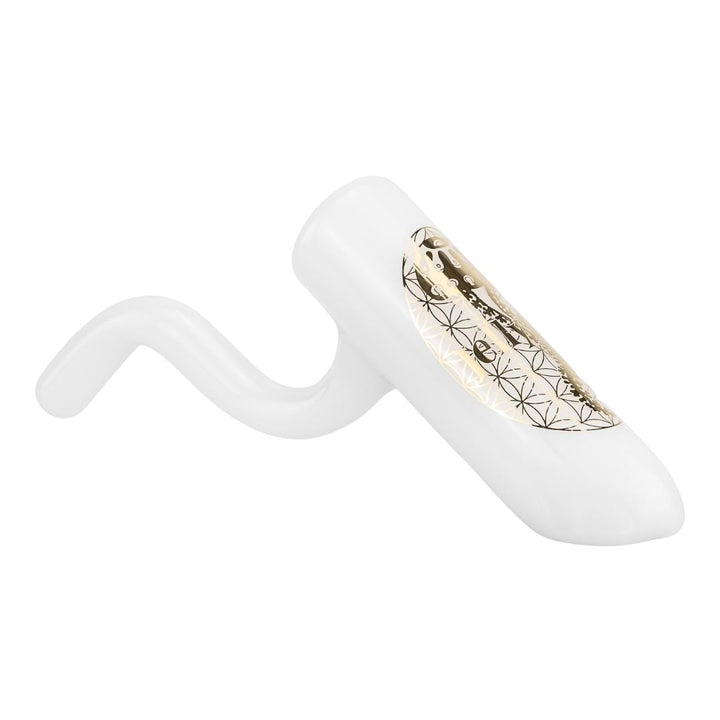 Jellyfish Bent Neck Hammer Bubbler displayed on a white background - Up N Smoke 