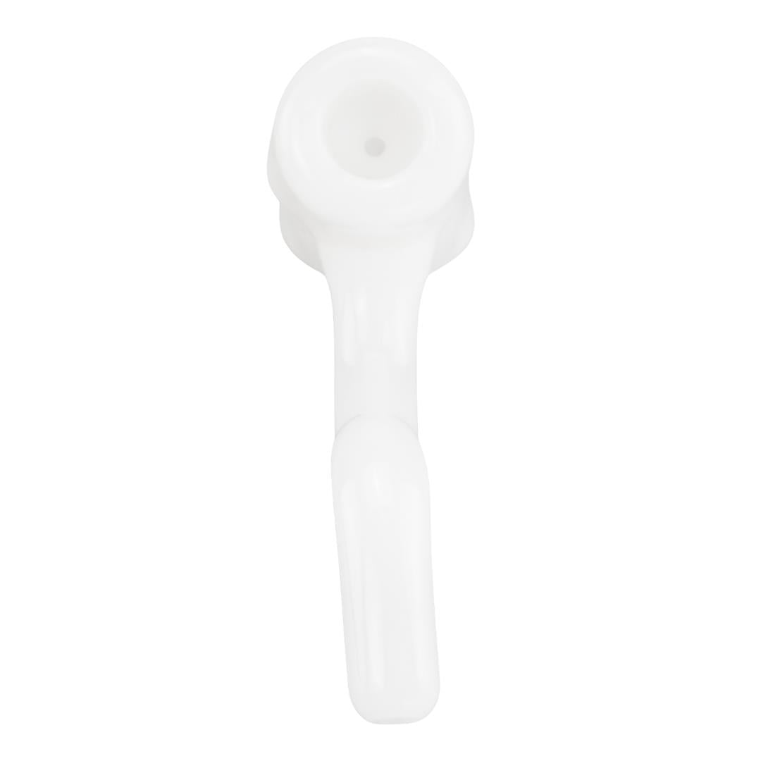 Jellyfish Bent Neck Hammer Bubbler displayed on a white background top side angle - Up N Smoke 