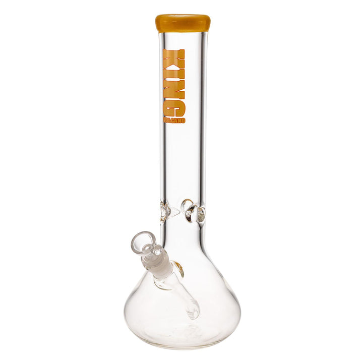 "Yellow King Volcano 50mmx15in Beaker on a white background," - Up N Smoke.