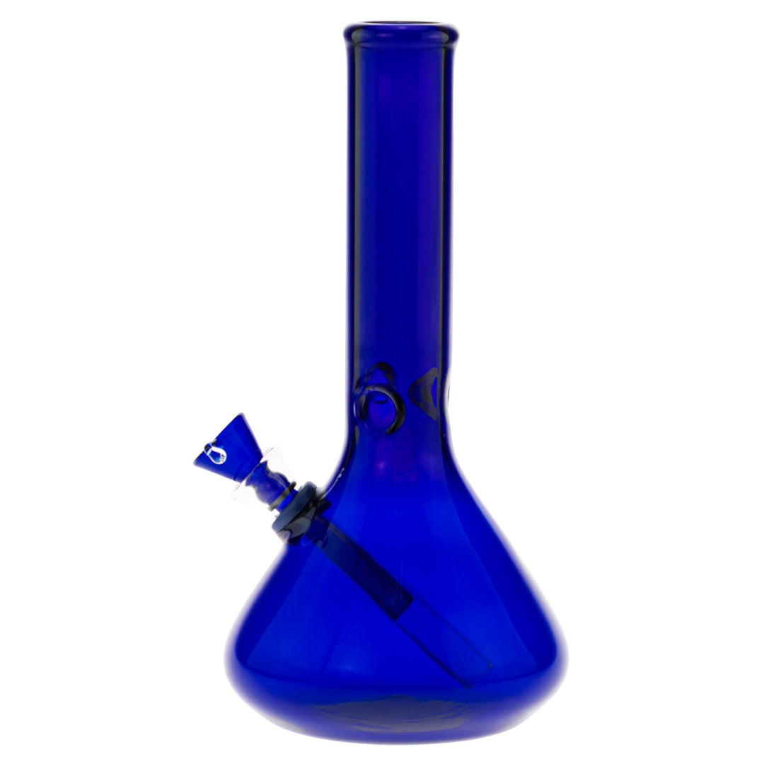 KV 32mmx8” Slide Beaker blue color left angle on a white background - Up N Smoke