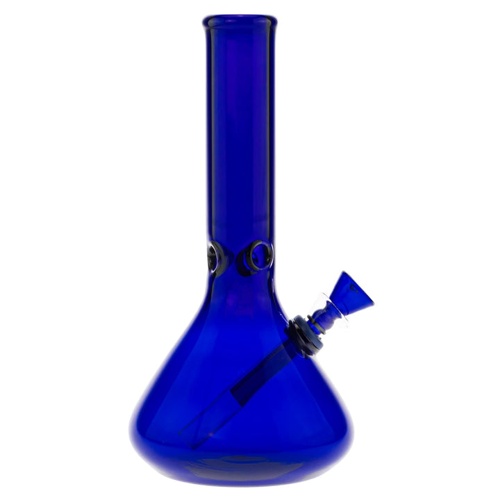 KV 32mmx8” Slide Beaker blue color right angle on a white background - Up N Smoke