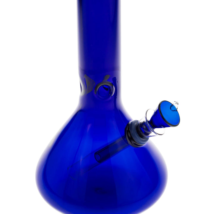 KV 32mmx8” Slide Beaker blue color close angle on a white background - Up N Smoke