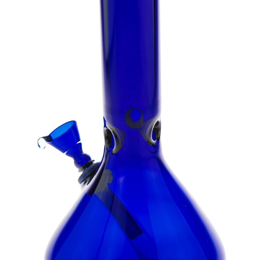 KV 32mmx8” Slide Beaker blue color ice catchers angle on a white background - Up N Smoke