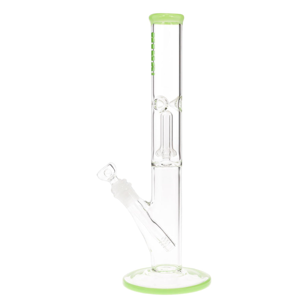 KV 38mmX12” Slyme Showerhead Flare Slide Water Pipe displayed on a white background left facing - Up N Smoke