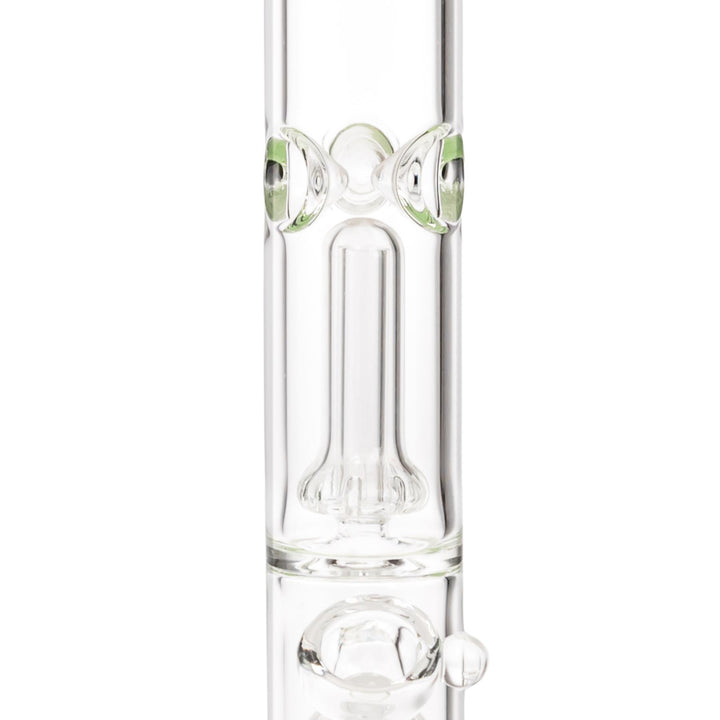 KV 38mmX12” Slyme Showerhead Flare Slide Water Pipe displayed on a white background close up angle - Up N Smoke