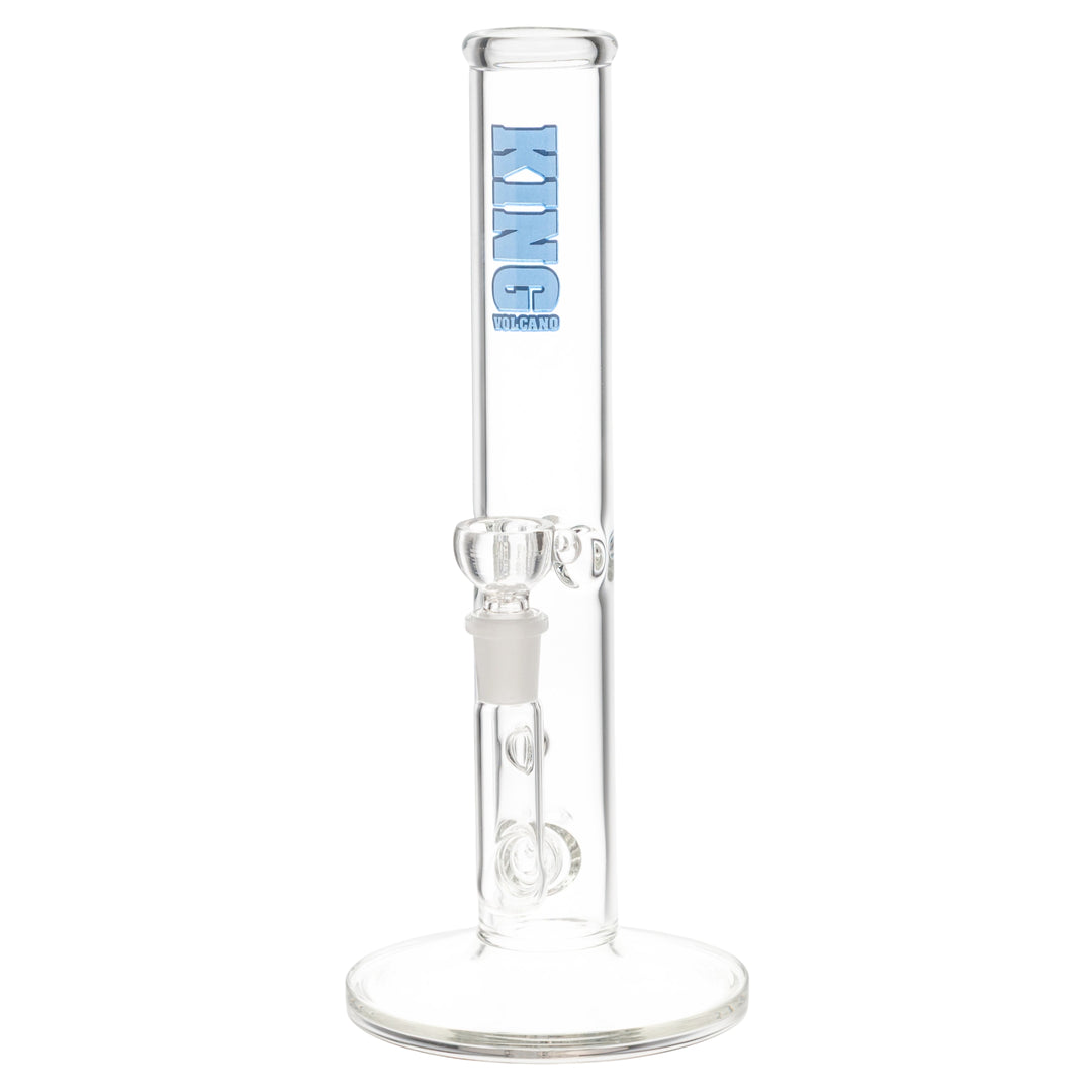 King Volcano 38mm x 10in Flare Fixed Water Pipe Blue  - Up N Smoke