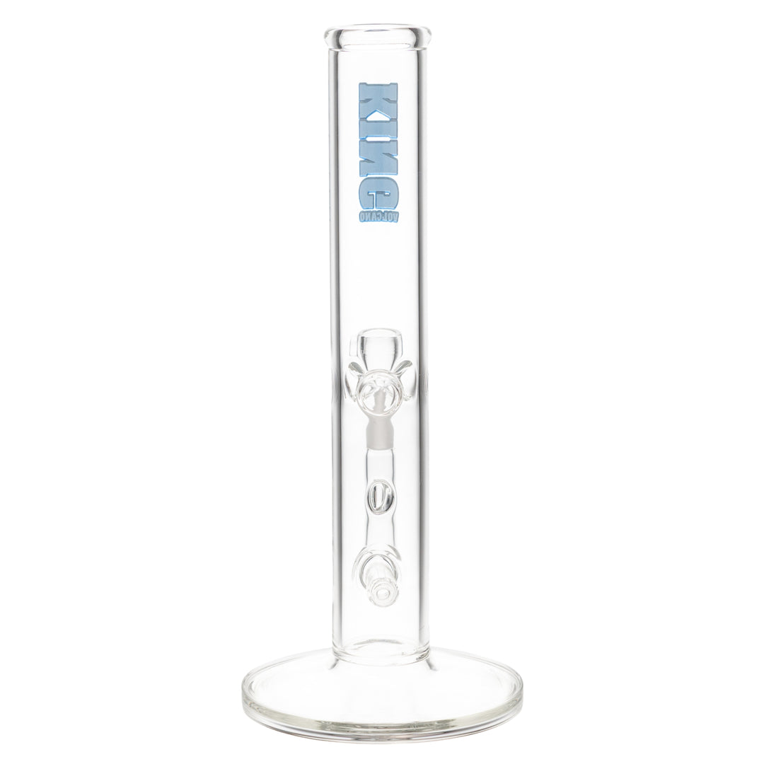 King Volcano 38mm x 10in Flare Fixed Water Pipe Blue back - Up N Smoke
