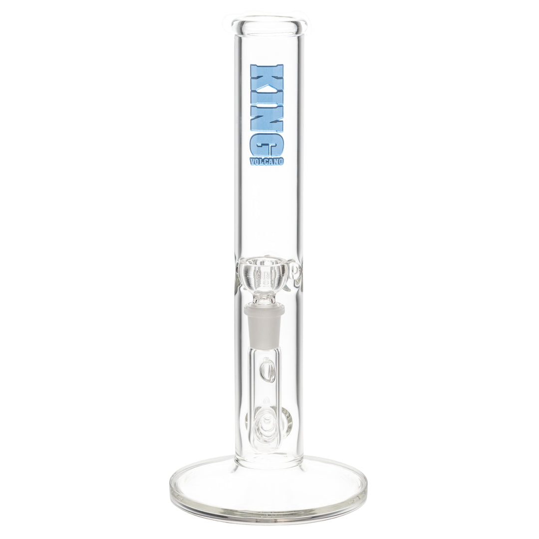 King Volcano 38mm x 10in Flare Fixed Water Pipe Blue front - Up N Smoke