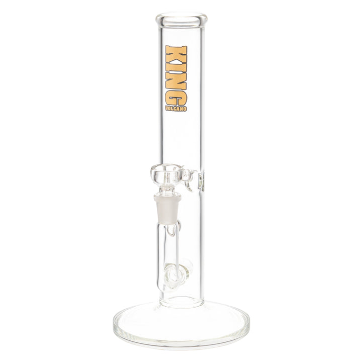 King Volcano 38mm x 10in Flare Fixed Water Pipe Gold - Up N Smoke