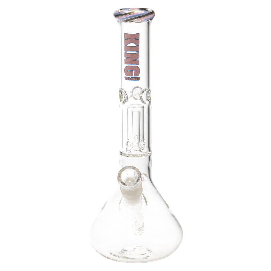 King Volcano 38mm x 12in Wrap Beaker Purple slight side angle - Up N Smoke