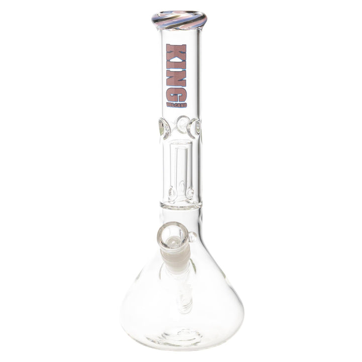 King Volcano 38mm x 12in Wrap Beaker Purple slight side angle - Up N Smoke