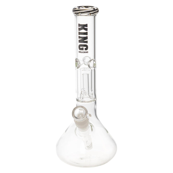 King Volcano 38mm x 12in Wrap Beaker black slight side angle - Up N Smoke