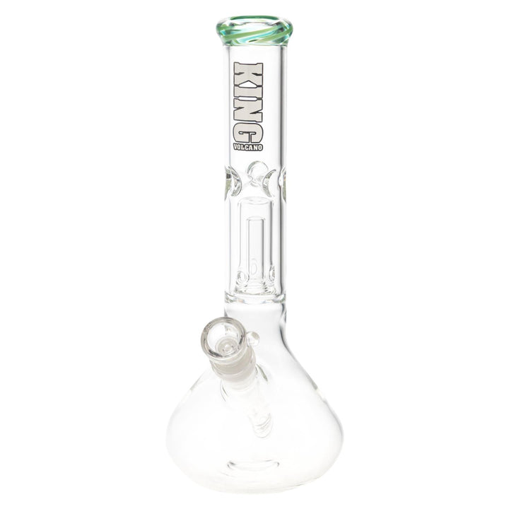 King Volcano 38mm x 12in Wrap Beaker White slight side angle - Up N Smoke