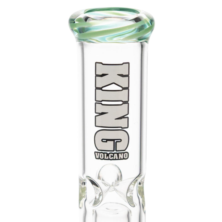 King Volcano 38mm x 12in Wrap Beaker Redclose up angle - Up N Smoke