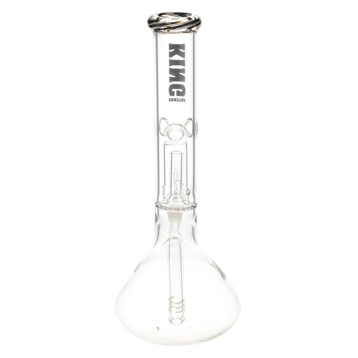King Volcano 38mm x 12in Wrap Beaker black back side angle - Up N Smoke