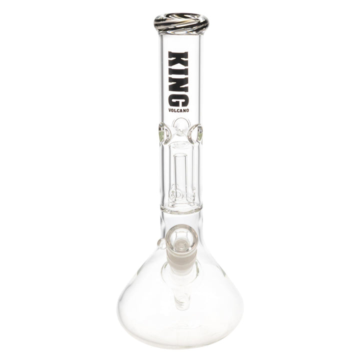 King Volcano 38mm x 12in Wrap Beaker black front side angle - Up N Smoke