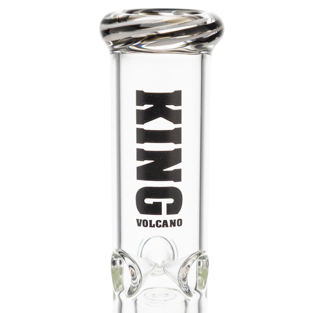 King Volcano 38mm x 12in Wrap Beaker black close up angle - Up N Smoke
